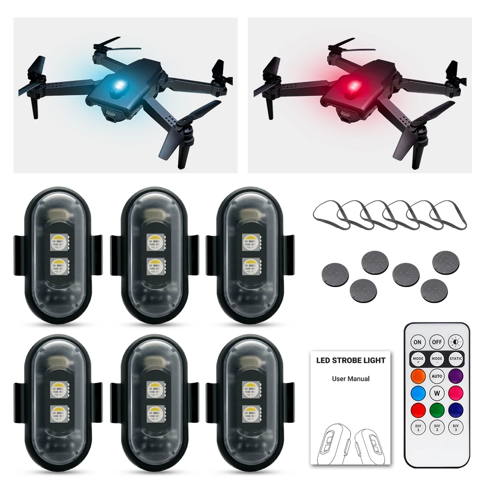 Drone Strobe Light - Światło stroboskopowe motocyklowe, sterowane aplikacją RGB